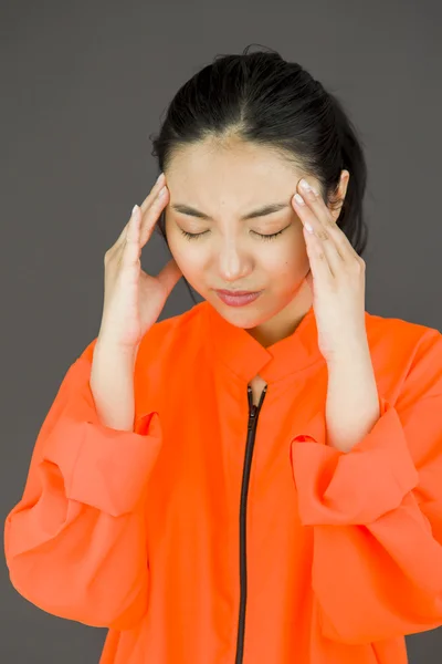 Suffering from headache — Stock Photo, Image