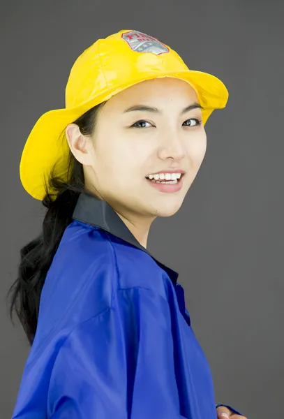 Bombero sonriendo — Foto de Stock