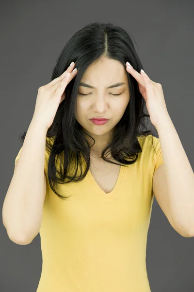 Suffering from headache — Stock Photo, Image