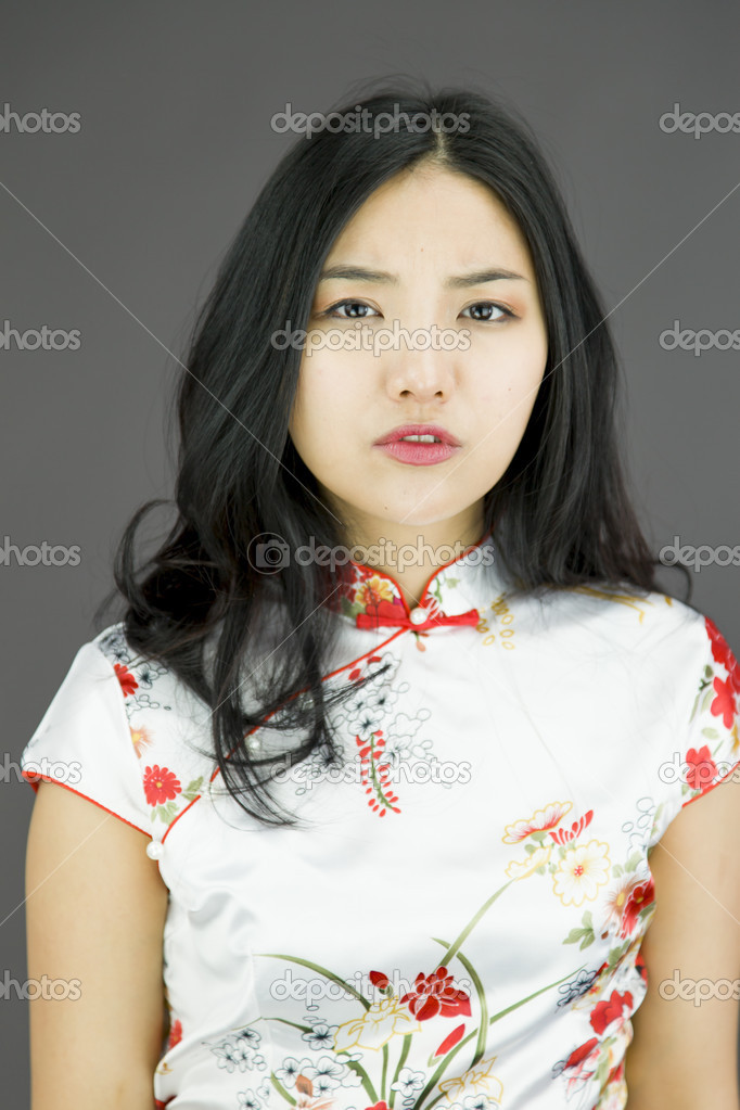 Woman looking angry