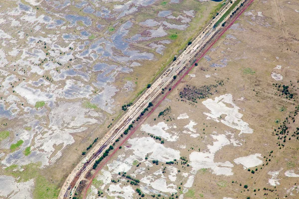 Luchtfoto van het landbouwlandschap — Stockfoto