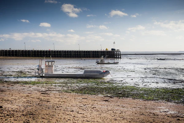 Lighthouse viewed through a beach — Stock Photo, Image