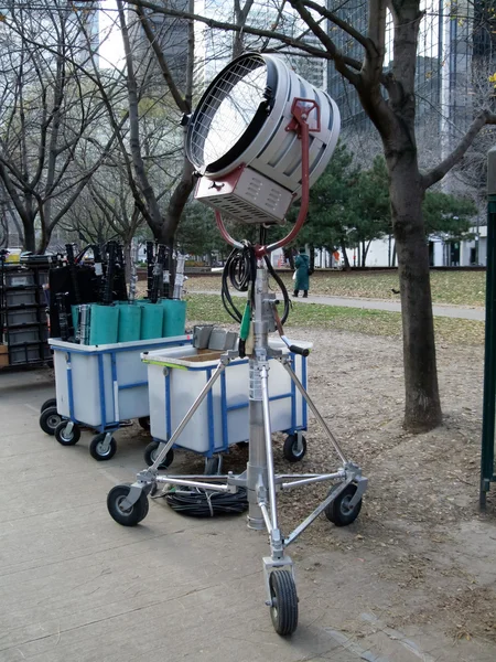 Floodlight la un studio de film — Fotografie, imagine de stoc