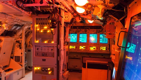 Interiors of a submarine — Stock Photo, Image