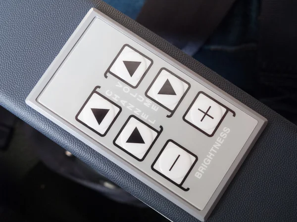 Push buttons on armrest — Stock Photo, Image