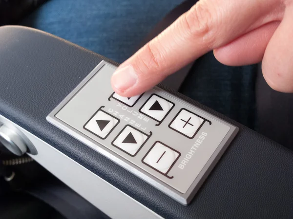 Finger pressing push buttons — Stock Photo, Image