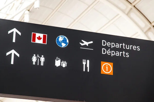 Signboard at an airport — Stock Photo, Image