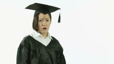 kollarını çapraz mezun öğrenci