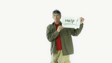 adam yardım işareti gösteriliyor