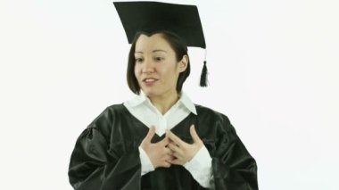 beyaz kız öğrenci mezun