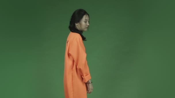亚洲女囚犯 — 图库视频影像