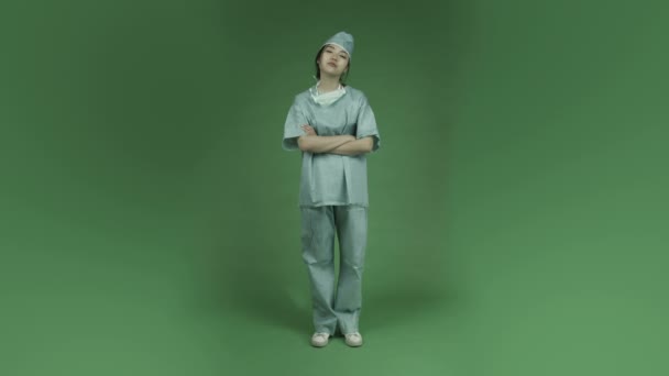 Asian woman doctor — Stock Video