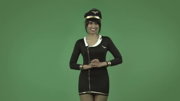 Авиастюардесса Индии — стоковое видео
