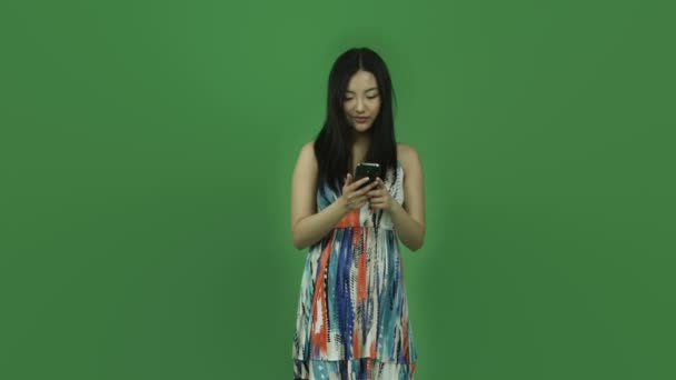 Asiatische Mädchen Selfie — Stockvideo