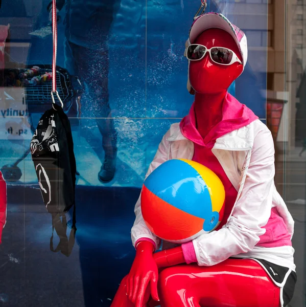 Mannequin with a ball — Stock Photo, Image