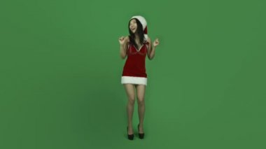 Asyalı kız Noel Baba