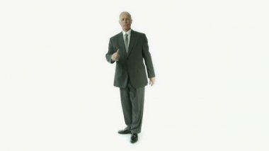 zakenman maken Bel me hand teken