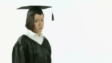 başparmak aşağı işaret ile öğrenci