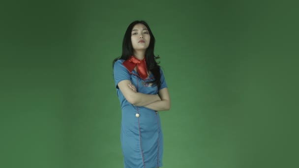 空気ホステス アジア女性 — ストック動画