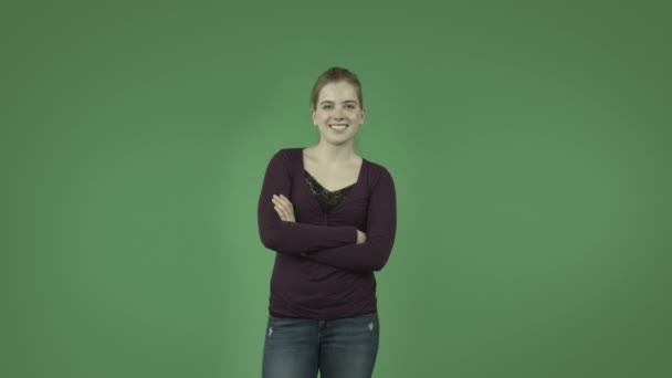 Fille confiante souriant 