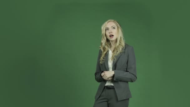 Businesswoman  talking — Stock Video