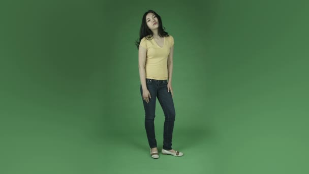 Casual mujer asiática — Vídeo de stock