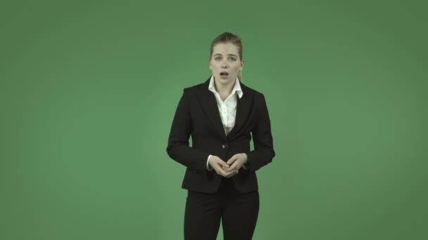 Attractive business girl — Stock Video