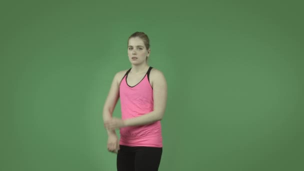 Déprimé fille sportive est bouleversé — Video