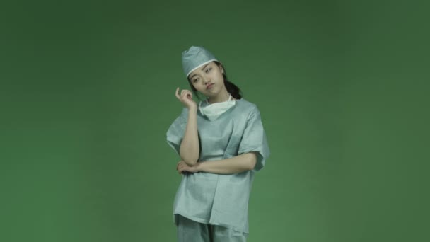 Asian woman doctor — Stock Video