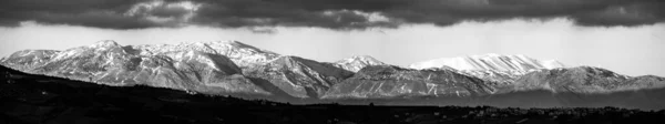 Vista Panorámica Cordillera Cubierta Nieve — Foto de Stock