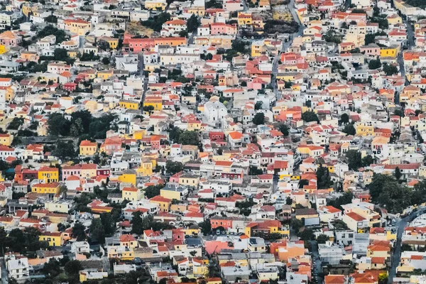 Luftaufnahme Des Stadtbildes Von Wohnhäusern Archanes Kreta Griechenland — Stockfoto
