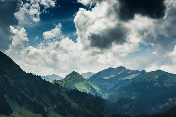 Scenic View Mountain Landscape Cloudy Sky Austria — Stock Photo, Image