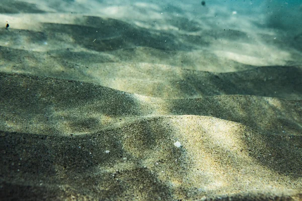 Zonlicht Rimpelzand Bodem Van Oceaanbodem — Stockfoto