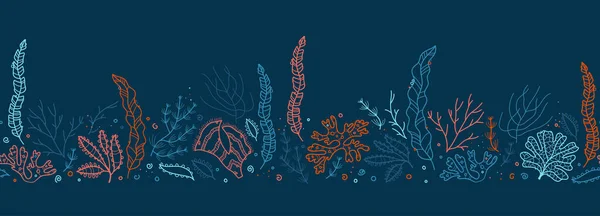 Симпатичный Безseamless Узор Ручной Подводный Фон Отлично Подходит Текстиля Текстиля — стоковый вектор