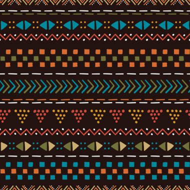 El çizimi soyut, pürüzsüz desen, etnik geçmiş, Afrika tarzı - tekstil, pankart, duvar kağıtları, ambalaj - vektör tasarımı için harika