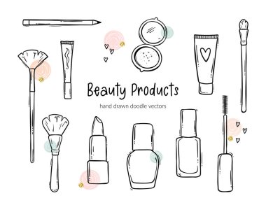 Güzel el yapımı makyaj malzemeleri, güzel şeyler karalamak..