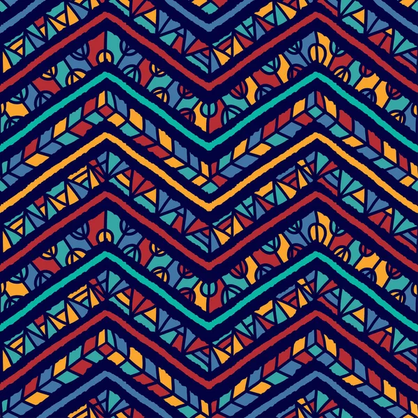 Dibujado Mano Patrón Abstracto Sin Costuras Fondo Étnico Estilo Étnico — Vector de stock