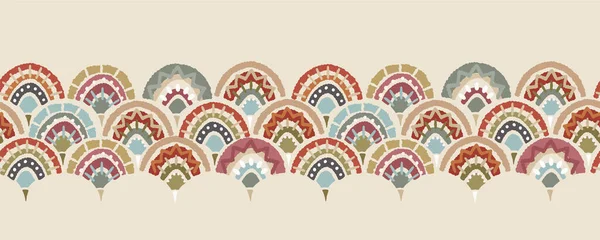 Hand Drawn Abstract Seamless Pattern Ethnic Background Doodle Style Great — 스톡 벡터