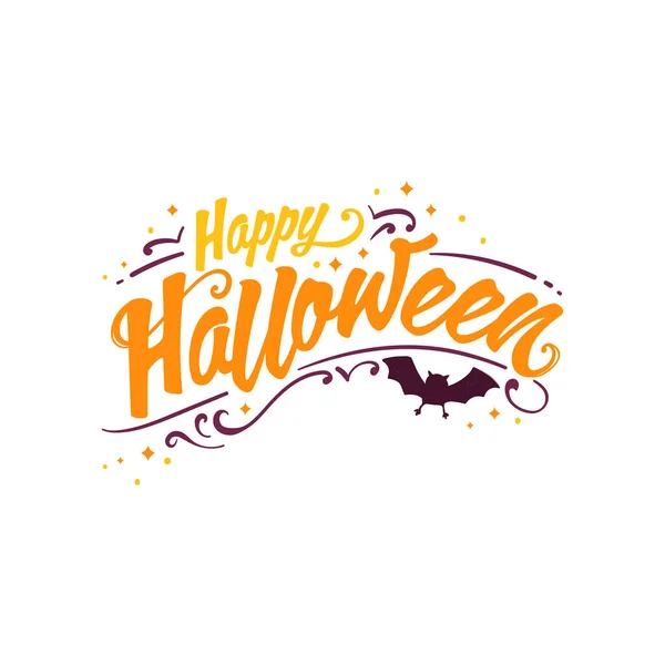 Happy Halloween Lettering Great Banners Wallpapers Invitations Cards Vector Design — Vettoriale Stock