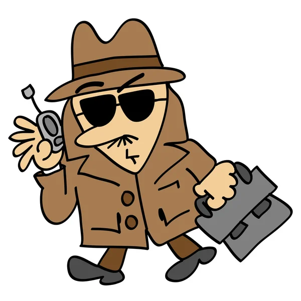 Cartoon Top Secret Agent — Stock Vector © ronleishman 13981769
