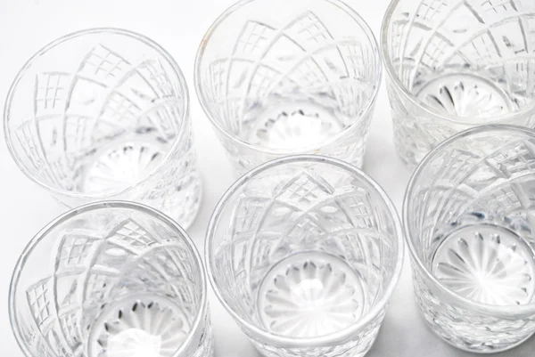 Gafas de cristal sobre fondo blanco — Foto de Stock