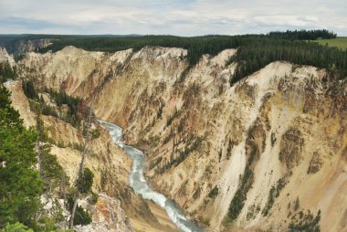 river canyon yellowstone Milli Parkı, wyoming, ABD yukarıdan görüntüleyin