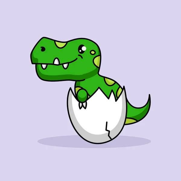 Cute Rex Dino Mascot Design — 스톡 벡터