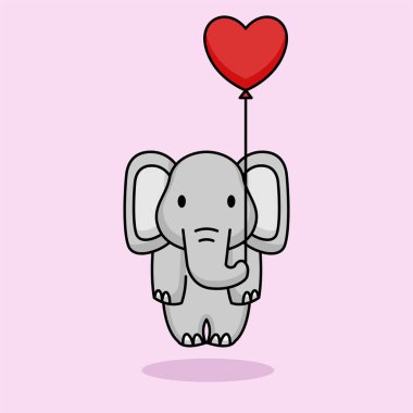 Sevgililer Günü 'nde şirin bir fil.