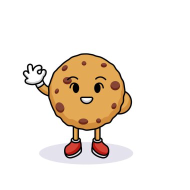 Şirin kurabiye tatlı maskot tasarımı