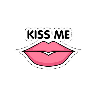 Sevimli Sevgililer Günü aşk çıkartması tasarımı