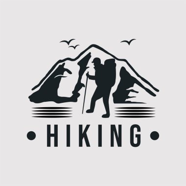 Retro yürüyüş logosu tasarımı