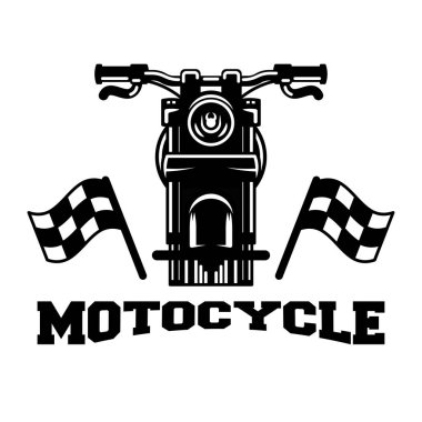Retro motosiklet rozet logosu tasarımı