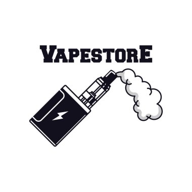 Retro basit vape logosu tasarımı