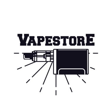 Retro basit vape logosu tasarımı
